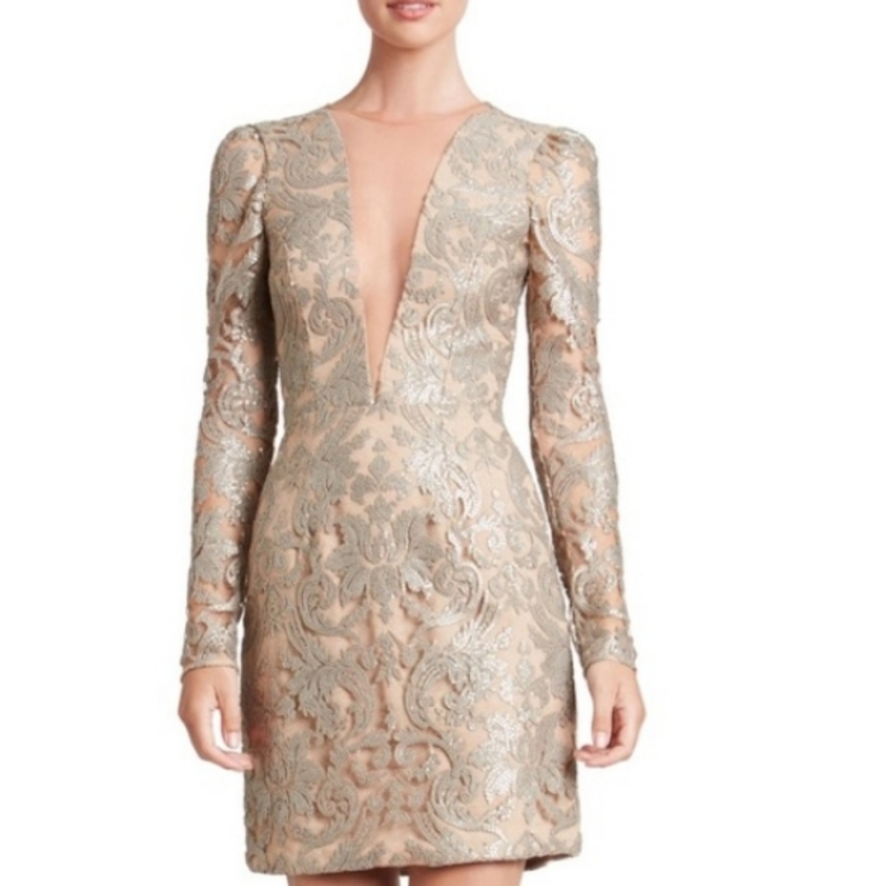 Dress the Population sequined mini dress g…